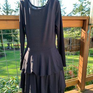 NWT LulaRoe Ladies size Medium Black "Georgia" 3-Tier Skirt Black Dress